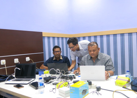 Pelatihan Jaringan Mikrotik Router OS pada pengaturan Bandwidth Management Maret 2019